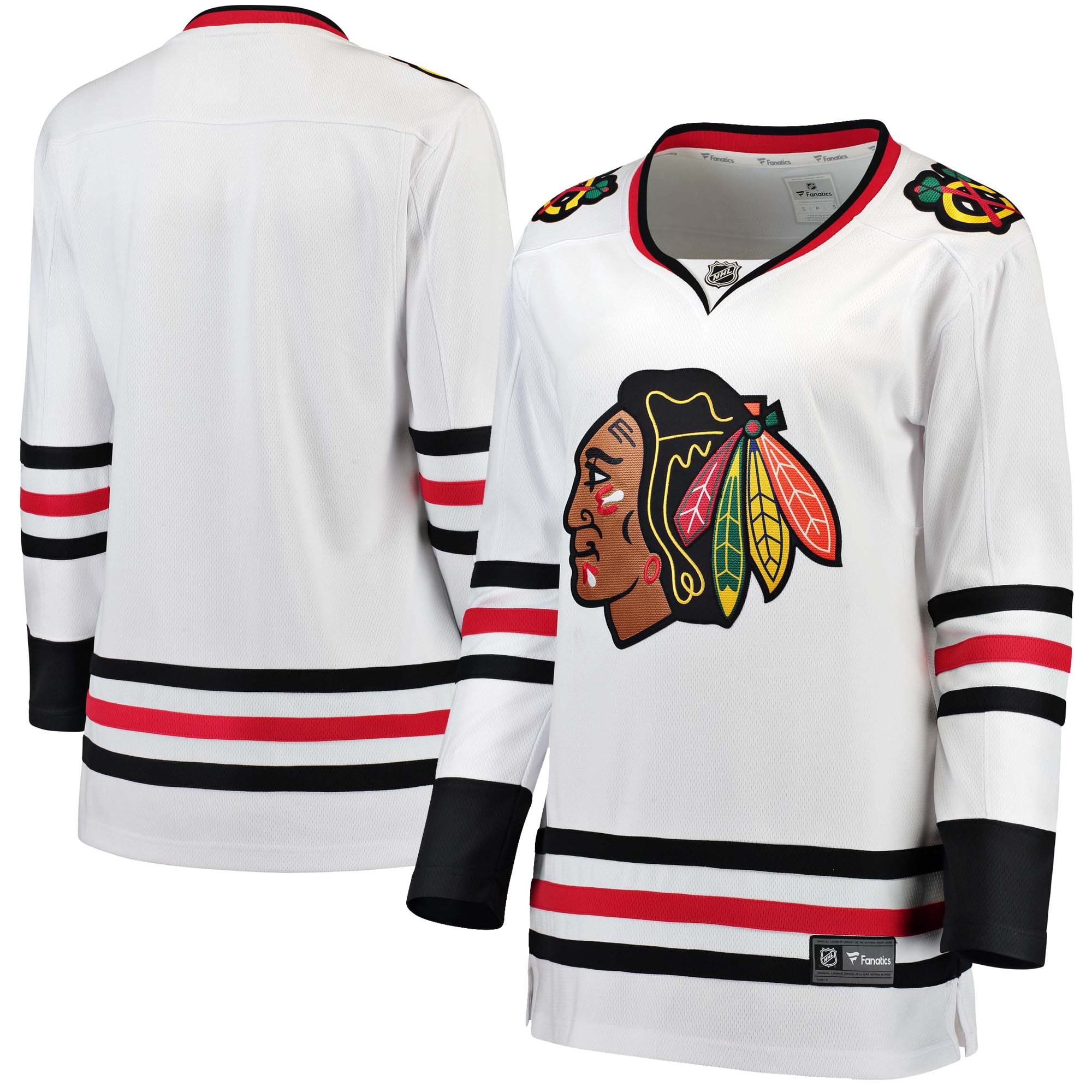 Chicago Blackhawks White Away Breakaway NHL Jersey Women's