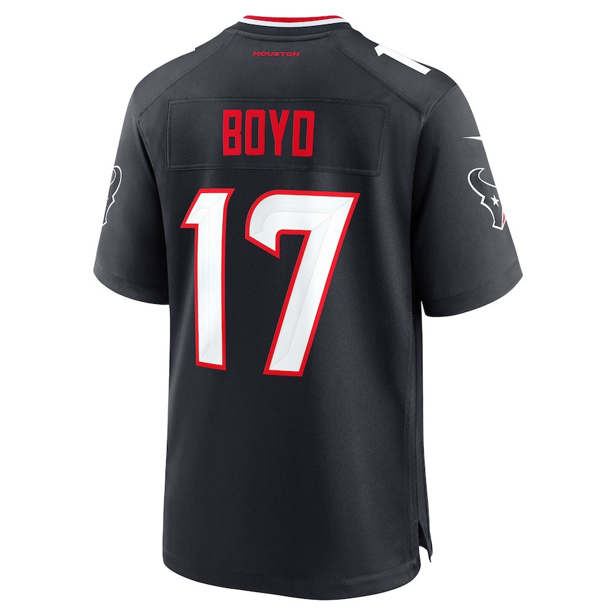 Kris Boyd 17 Houston Texans Team Game Navy NFL Jersey Men's