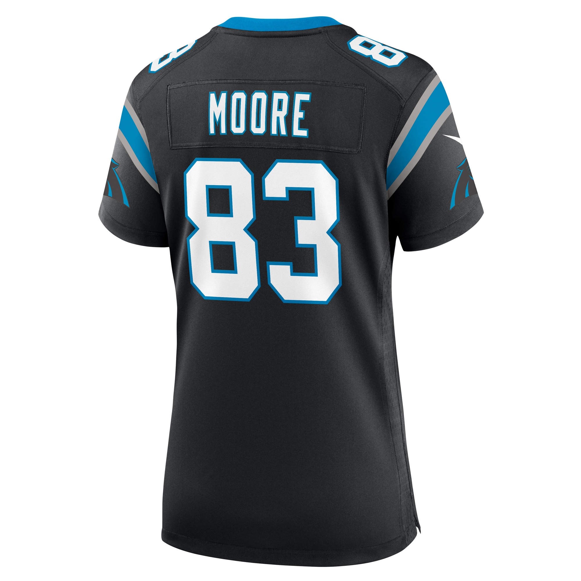 Carolina Panthers David Moore Black Game NFL Jersey Women's