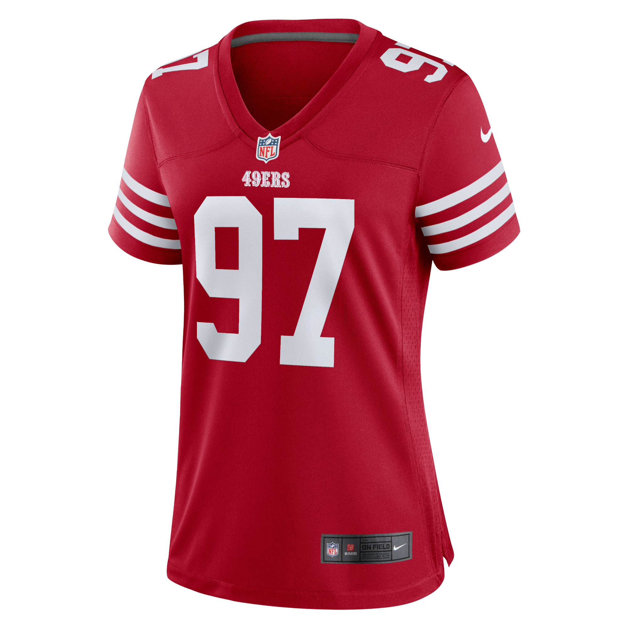 San Francisco 49ers Nick Bosa Scarlet Team Game Player NFL Jersey Women's