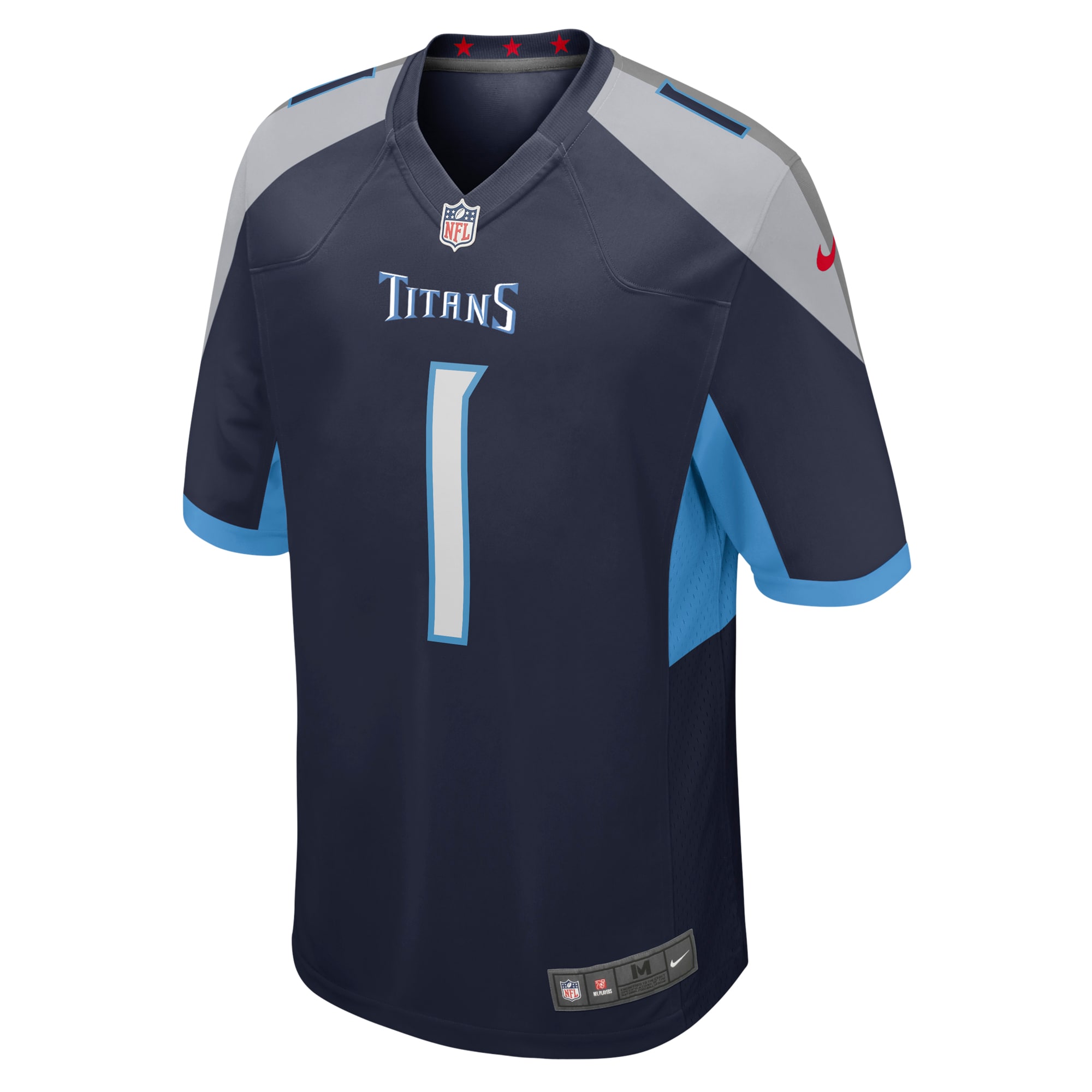 Tennessee Titans Number 1 Dad Navy Game NFL Jersey Men's