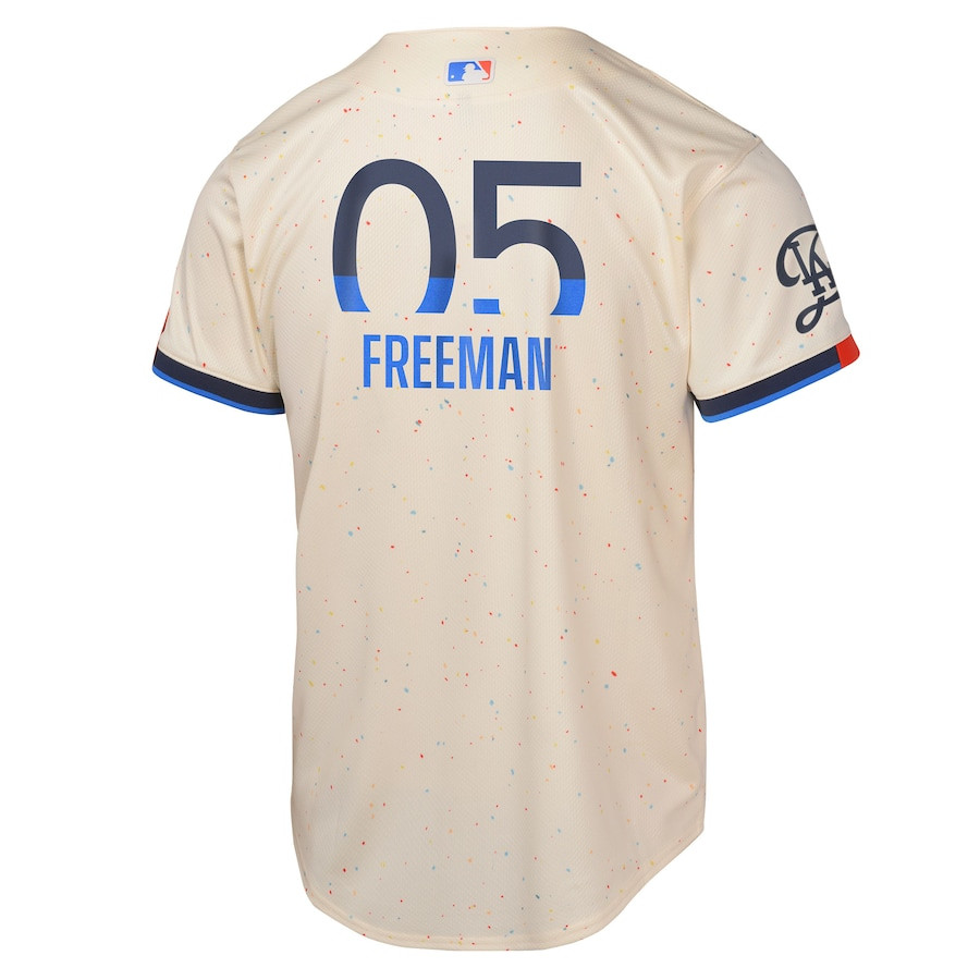 Freddie Freeman 5 Los Angeles Dodgers 2024 City Connect Limited Cream MLB Jersey Youth
