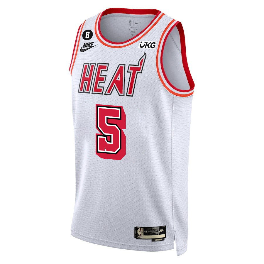 Nikola Jovic 5 Miami Heat Final Champions 2023 Swingman Classic Editio White NBA Jersey Men's