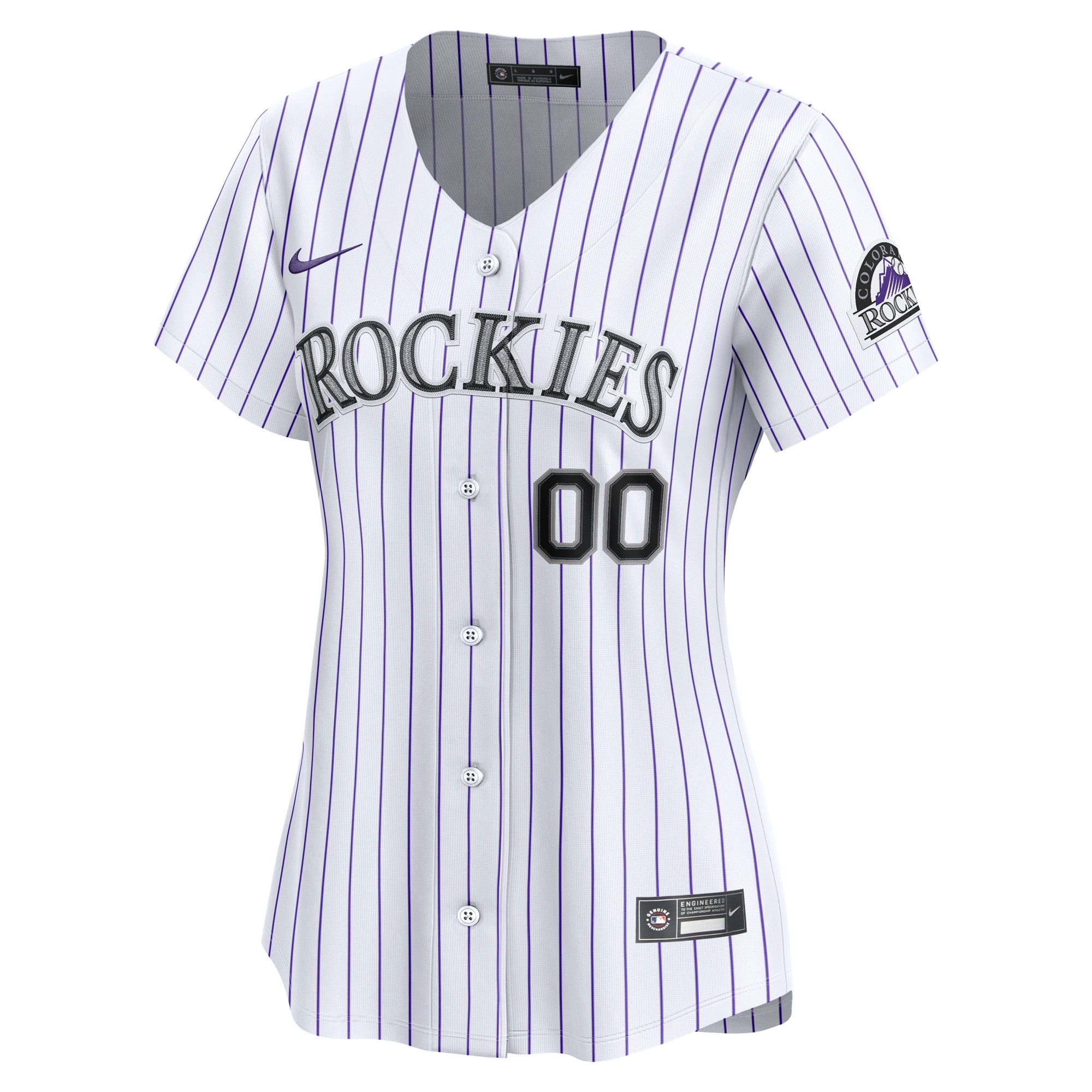 Colorado Rockies White Home Limited Custom MLB Jersey Women's