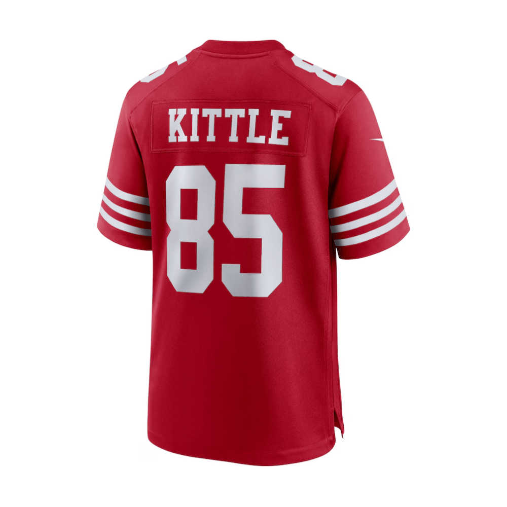 George Kittle 85 San Francisco 49ers 2025 Pro Bowl Patch Game Scarlet NFL Jersey Men's
