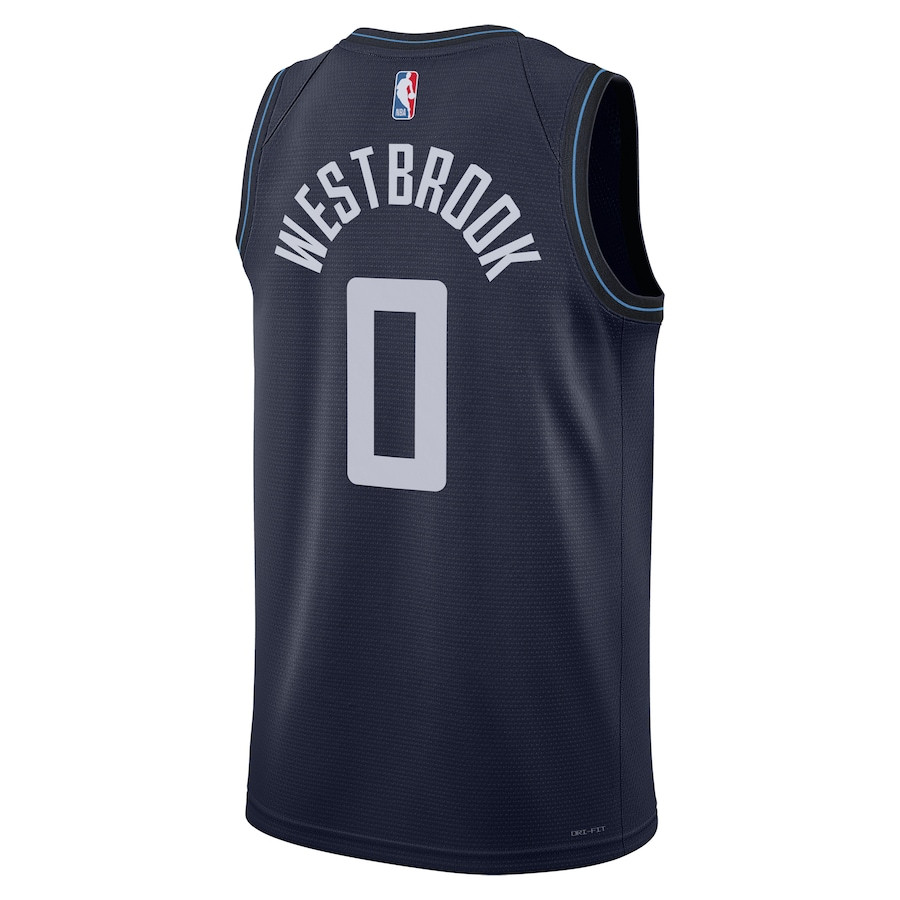 Russell Westbrook 0 Los Angeles Clippers 2023/24 City Edition Swingman Navy NBA Jersey Men's
