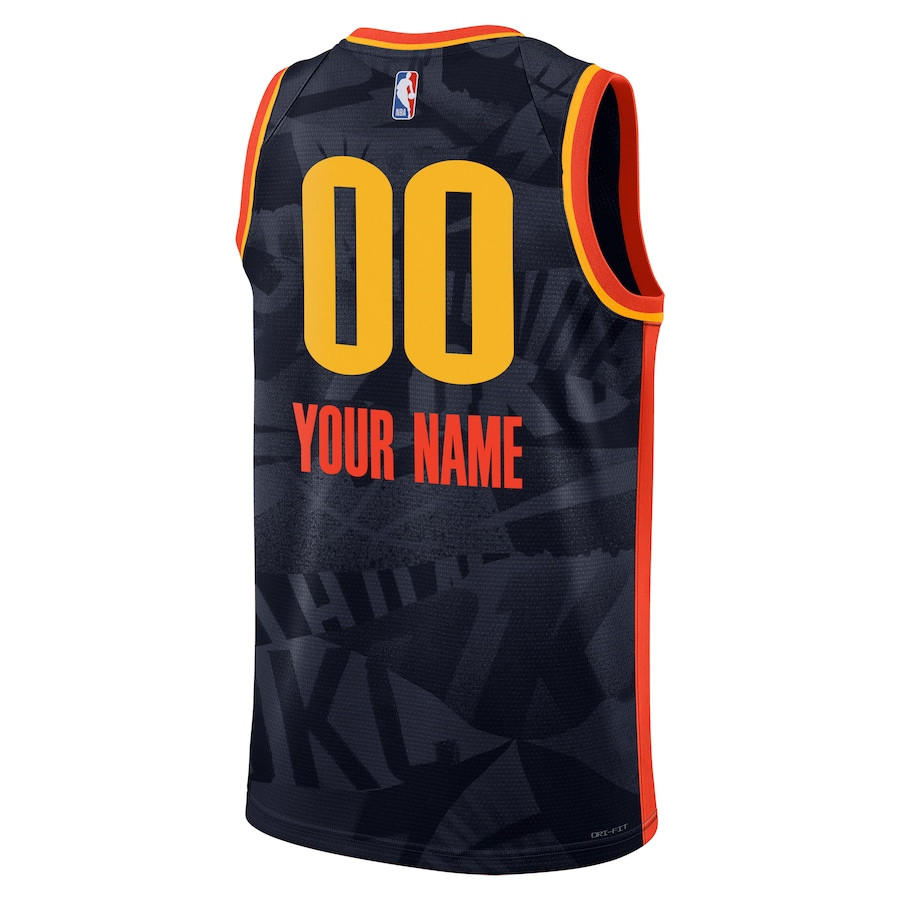 Oklahoma City Thunder 2023/24 City Edition Swingman Custom Navy NBA Jersey Men's