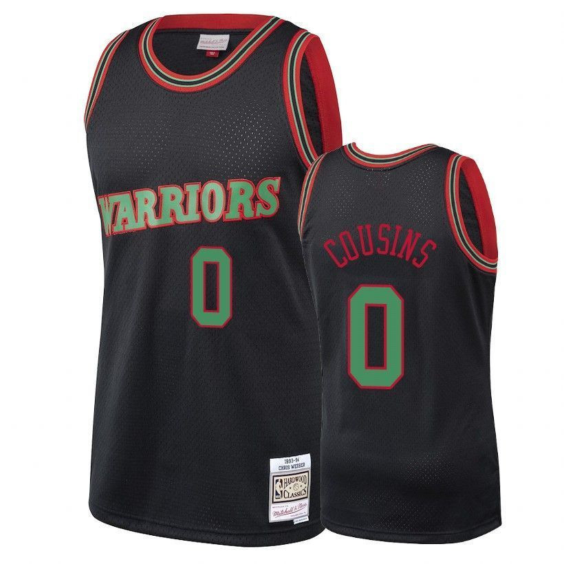Golden State Warriors Demarcus Cousins 0 Classics Christmas Black NBA Jersey Men's