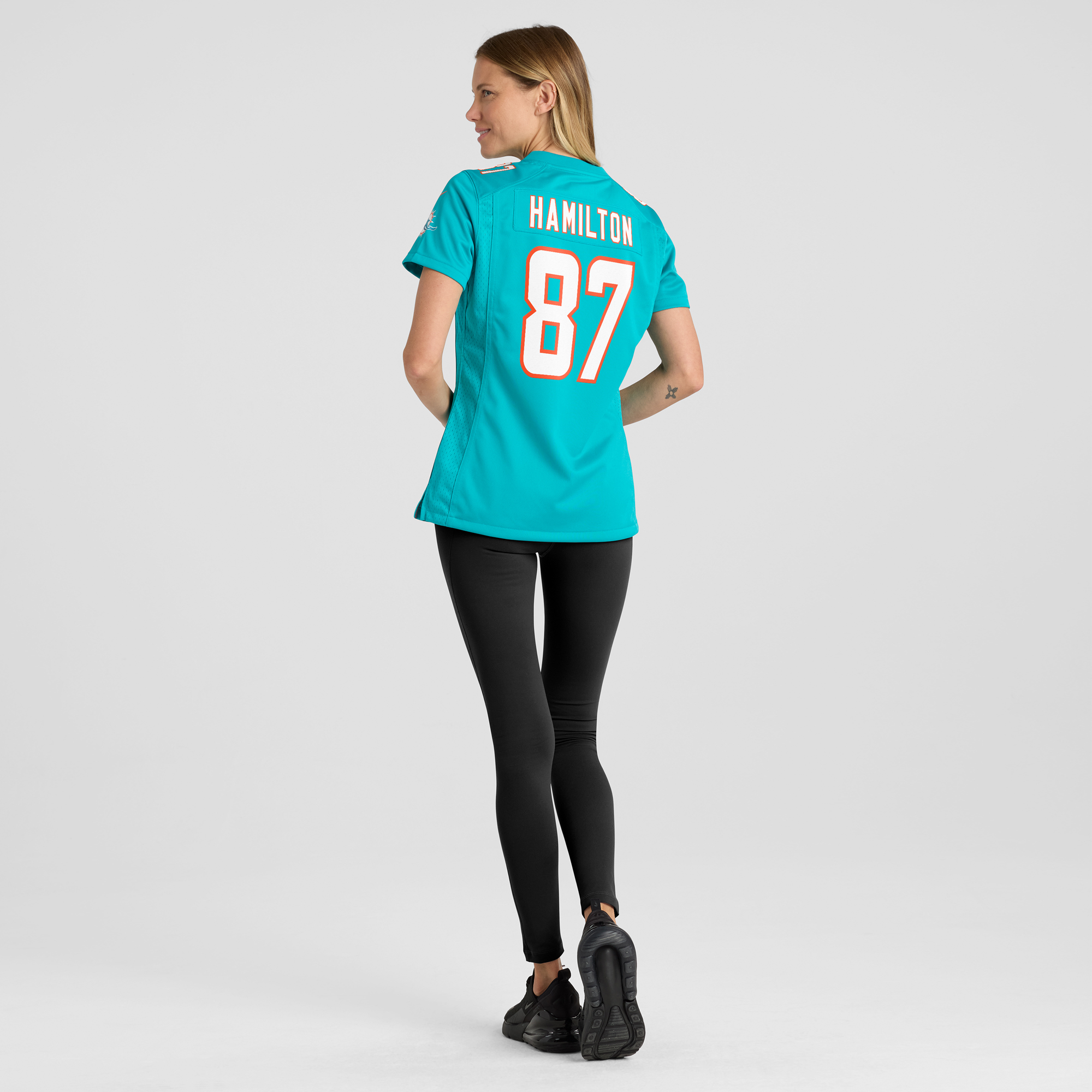 Miami Dolphins DaeSean Hamilton Aqua Home Game Player NFL Jersey Women's