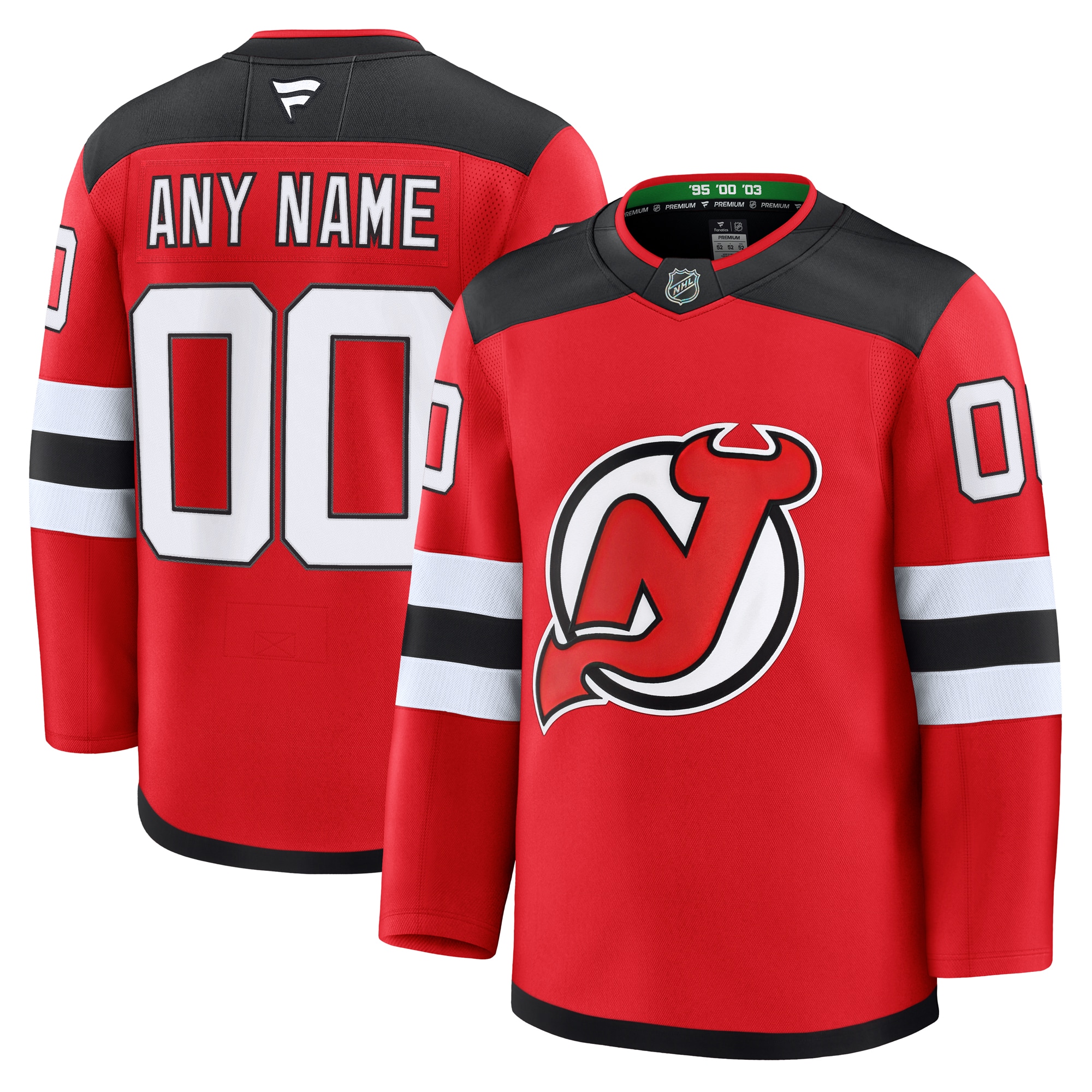 New Jersey Devils Red Home Premium Custom NHL Jersey Men's