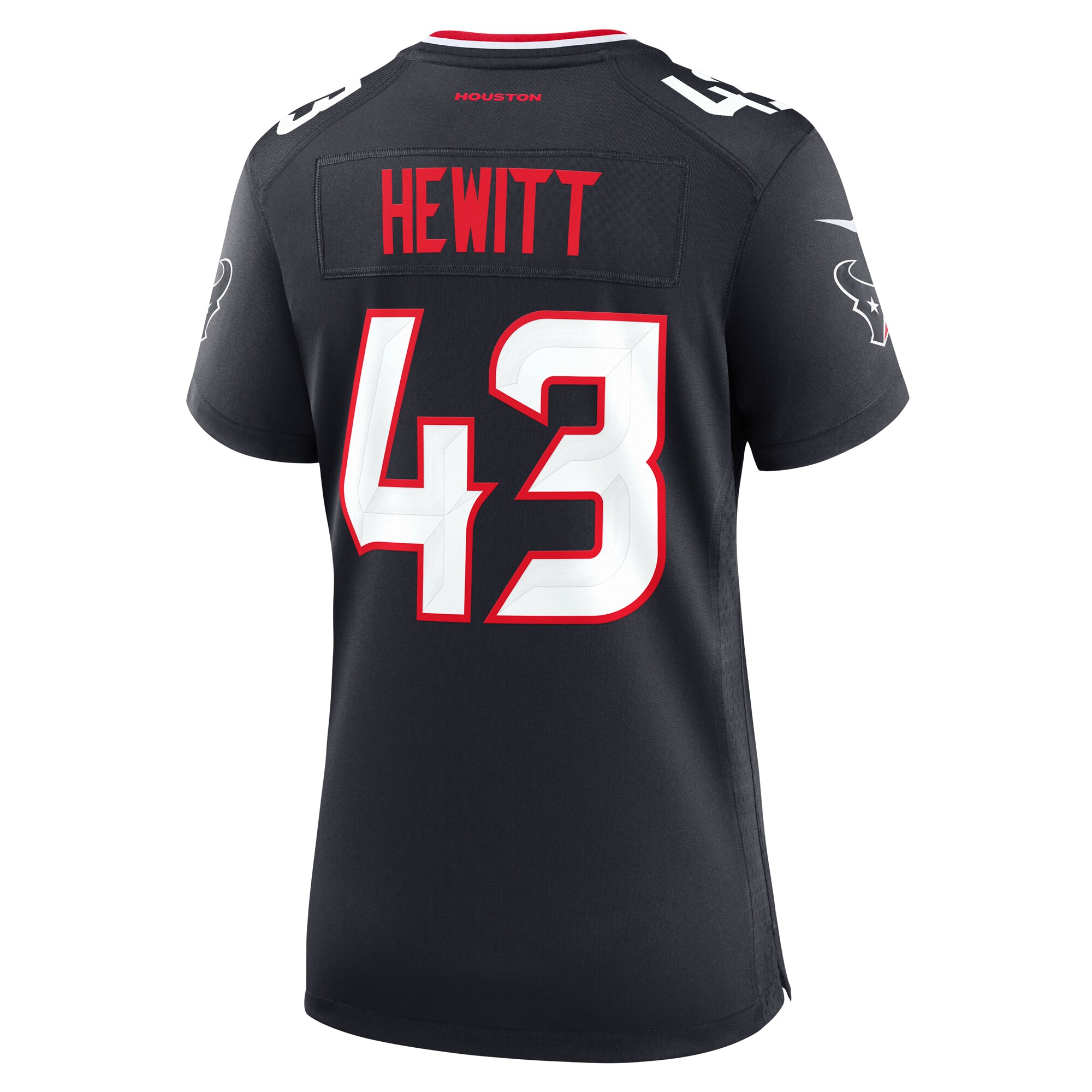 Houston Texans Neville Hewitt Navy Team Game NFL Jersey Women's