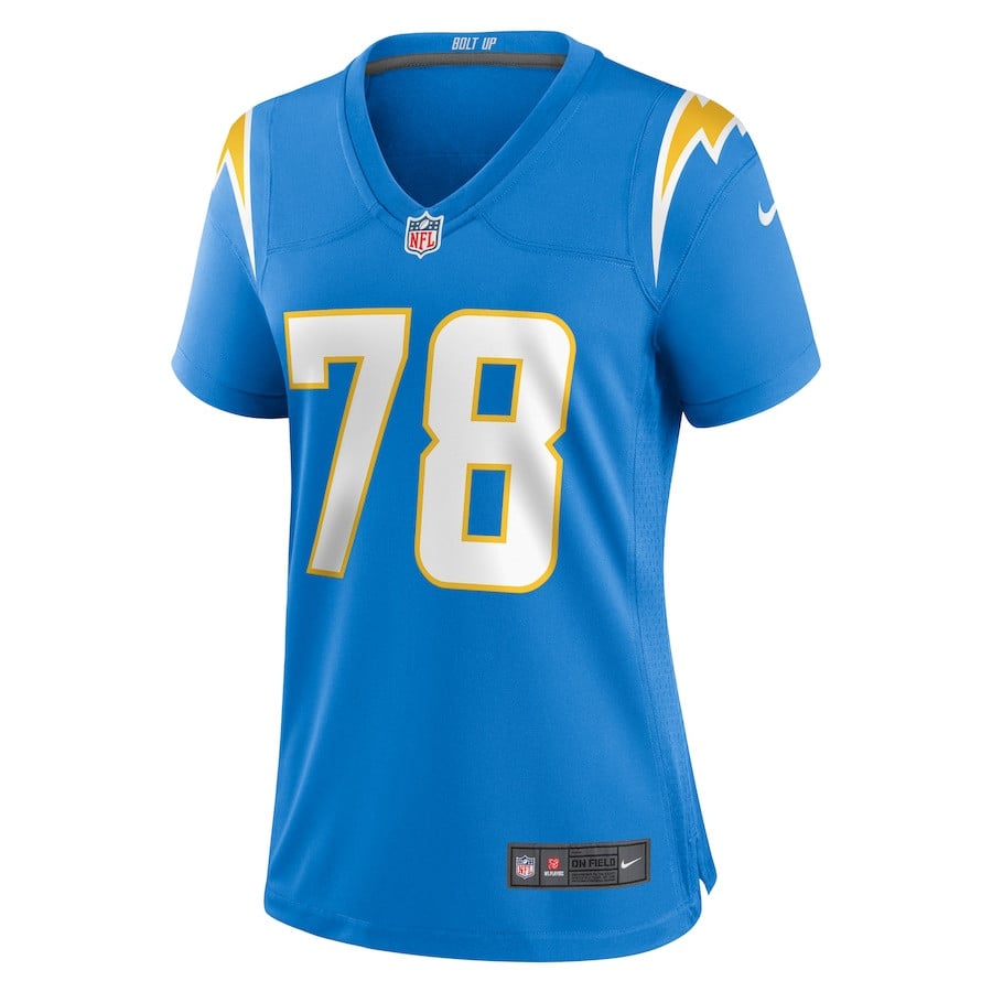 Zack Bailey 78 Los Angeles Chargers Game Powder Blue NFL Jersey Women's