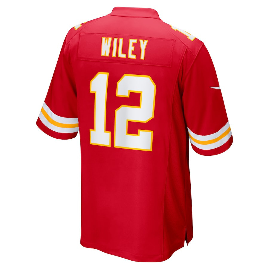 Jared Wiley #12 Kansas City Chiefs Super Bowl LIX Red NFL Jersey Youth