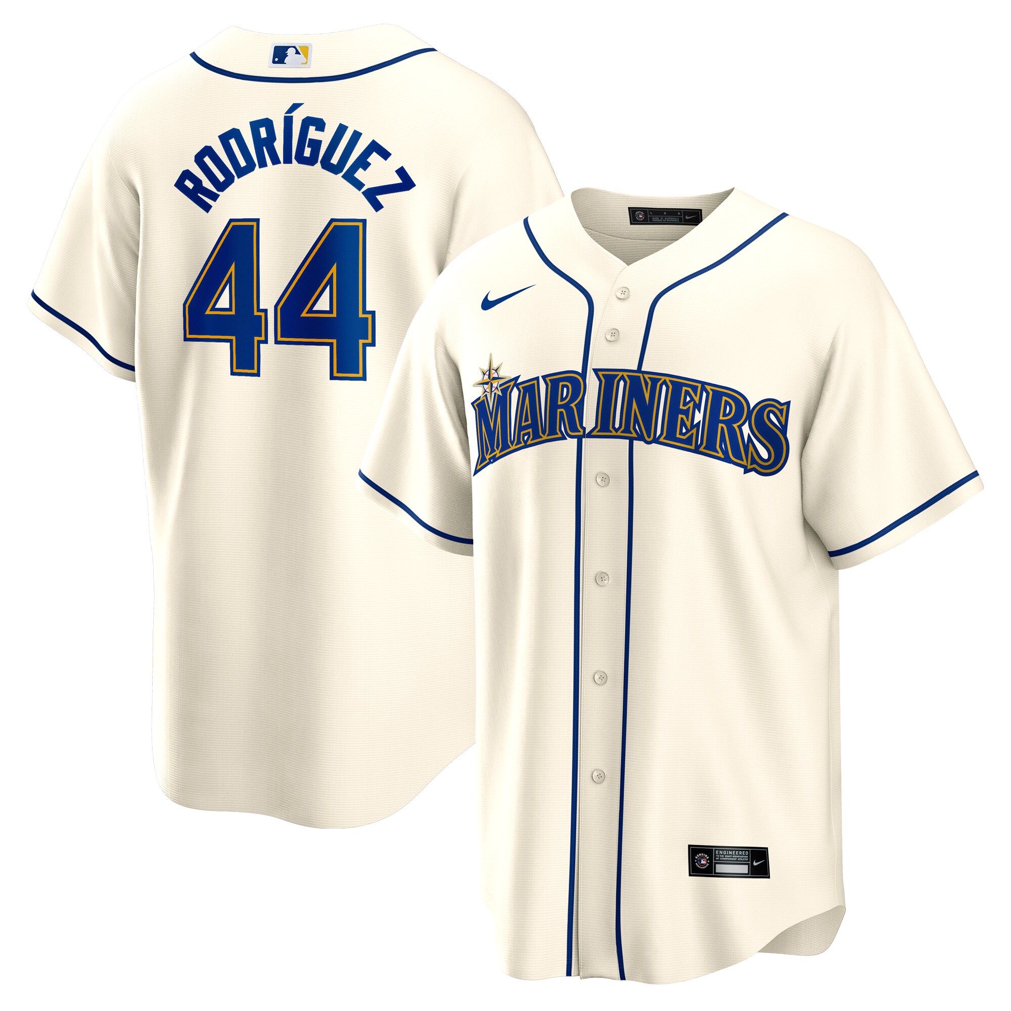 Seattle Mariners Julio Rodriguez Cream Official Player MLB Jersey Men's