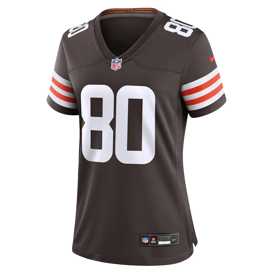 Jamari Thrash 80 Cleveland Browns Game Brown NFL Jersey Women's