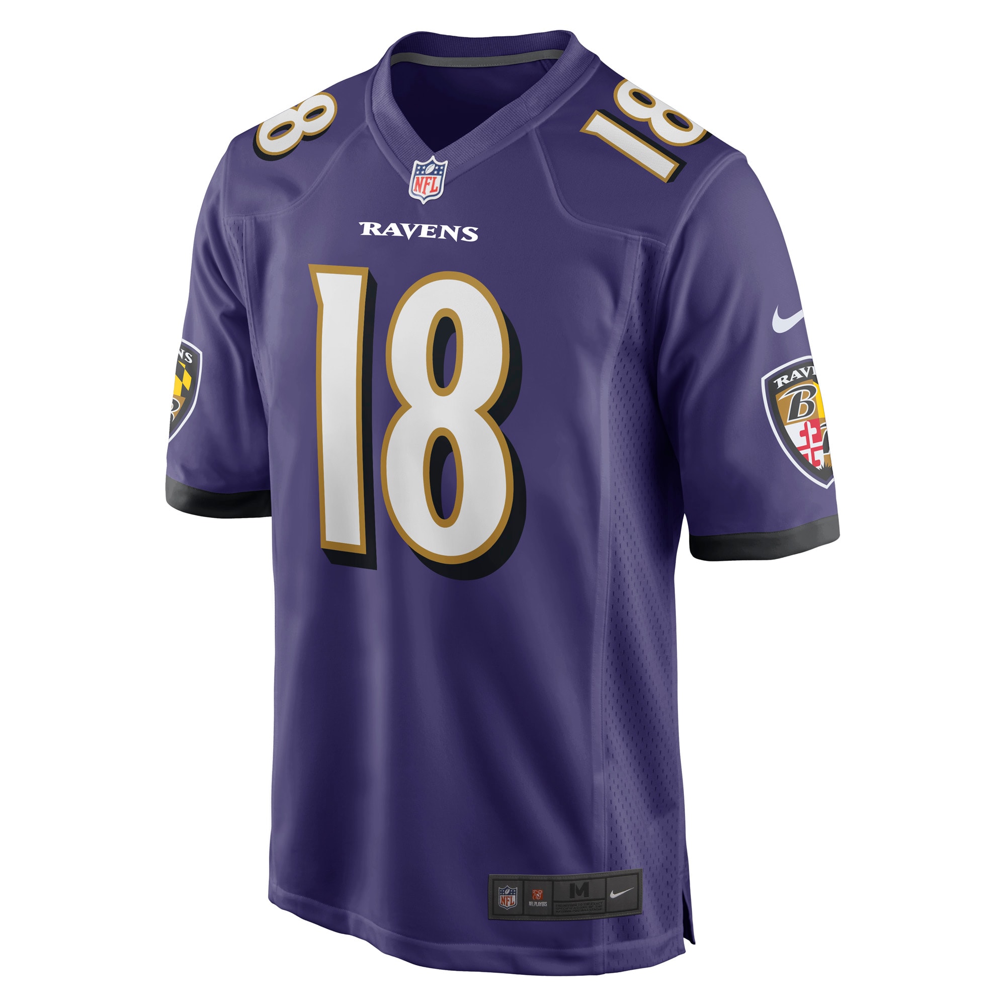 Baltimore Ravens Diontae Johnson Purple Player Game NFL Jersey Men's