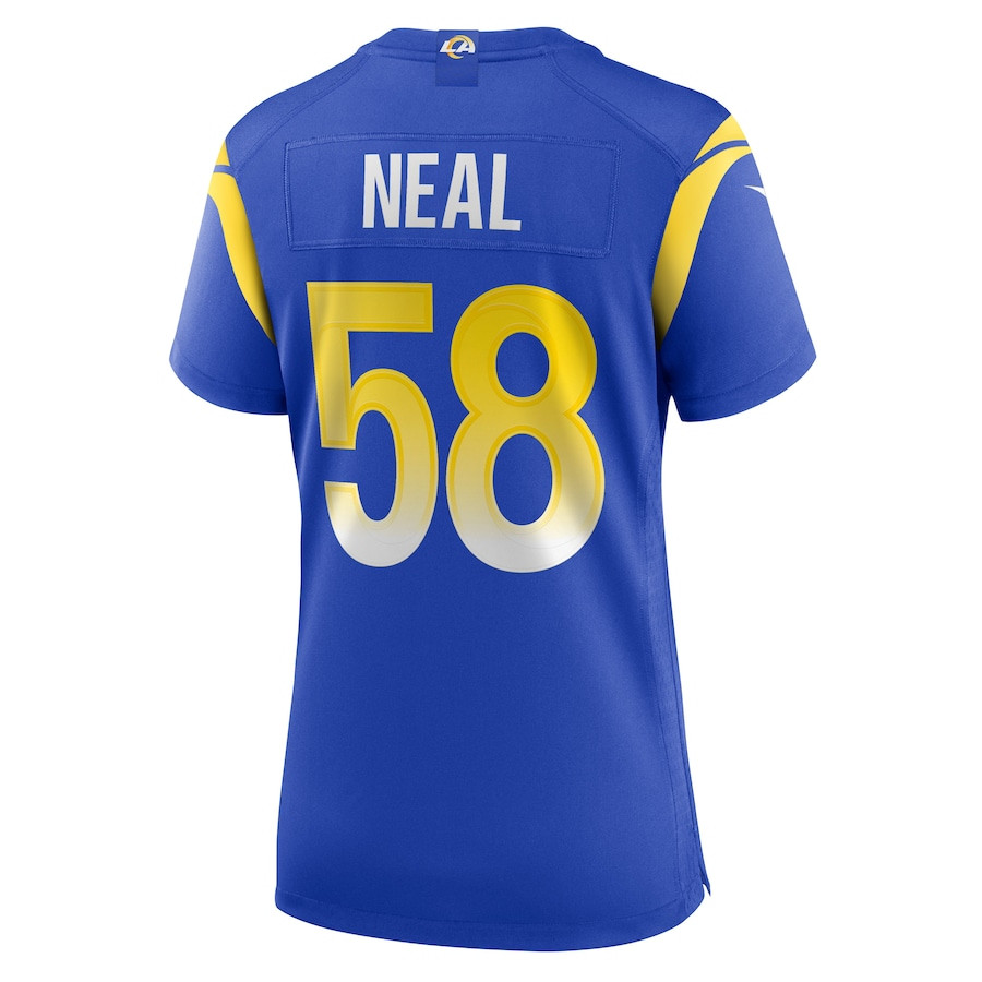Eli Neal 58 Los Angeles Rams Game Royal NFL Jersey Women's