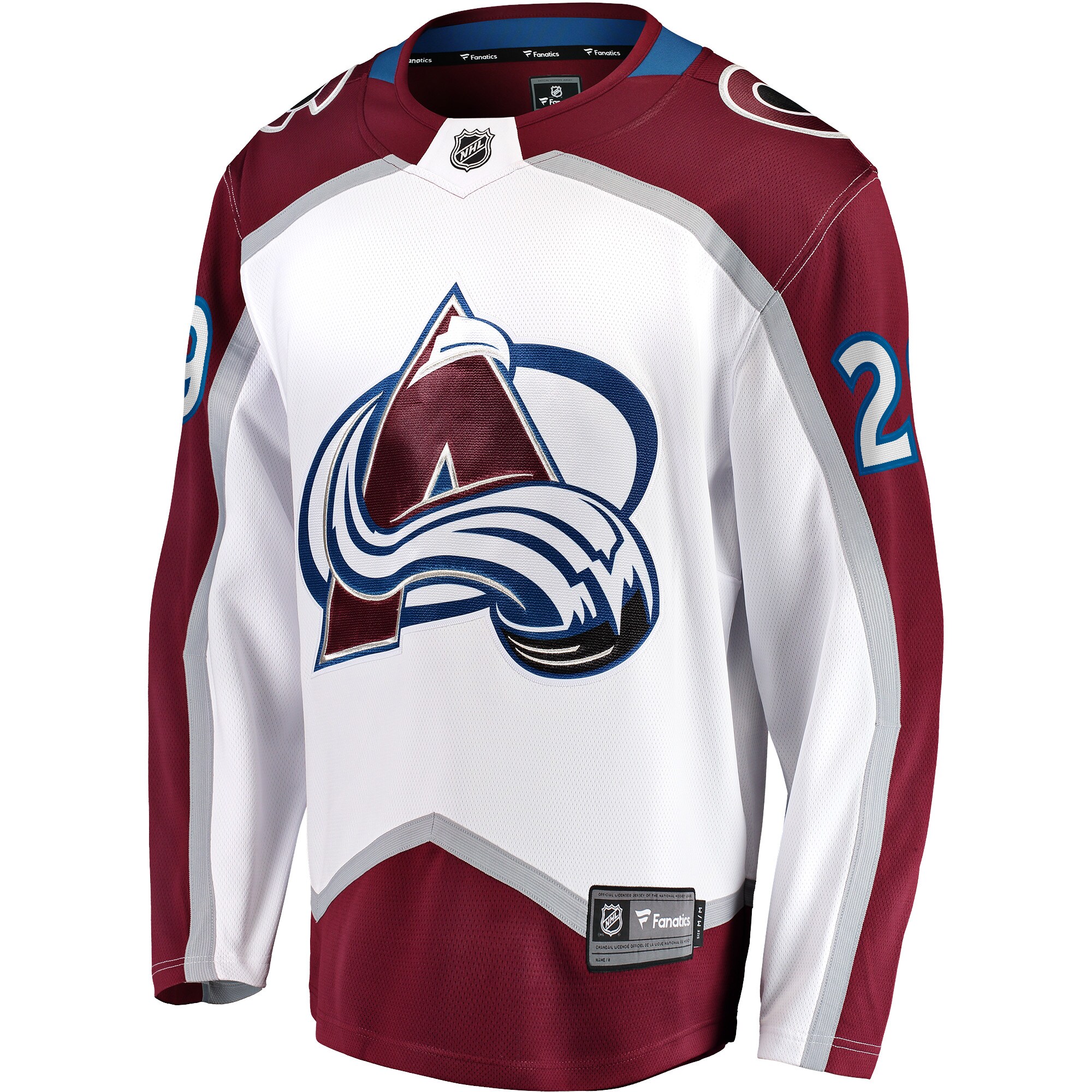 Colorado Avalanche Nathan MacKinnon White Away Premier Breakaway Player NHL Jersey Men's