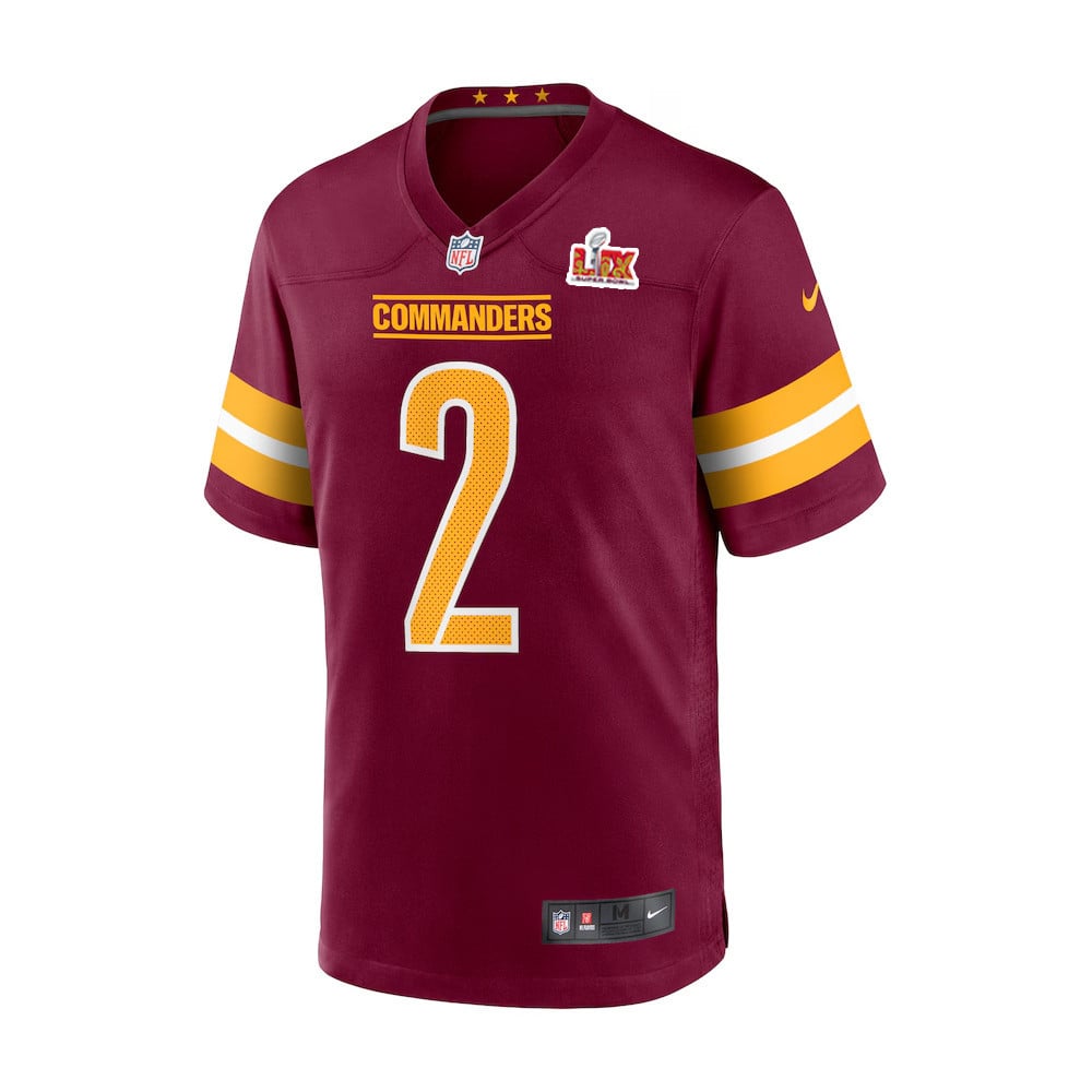 Dyami Brown #2 Washington Commanders Super Bowl LIX Burgundy NFL Jersey Men's