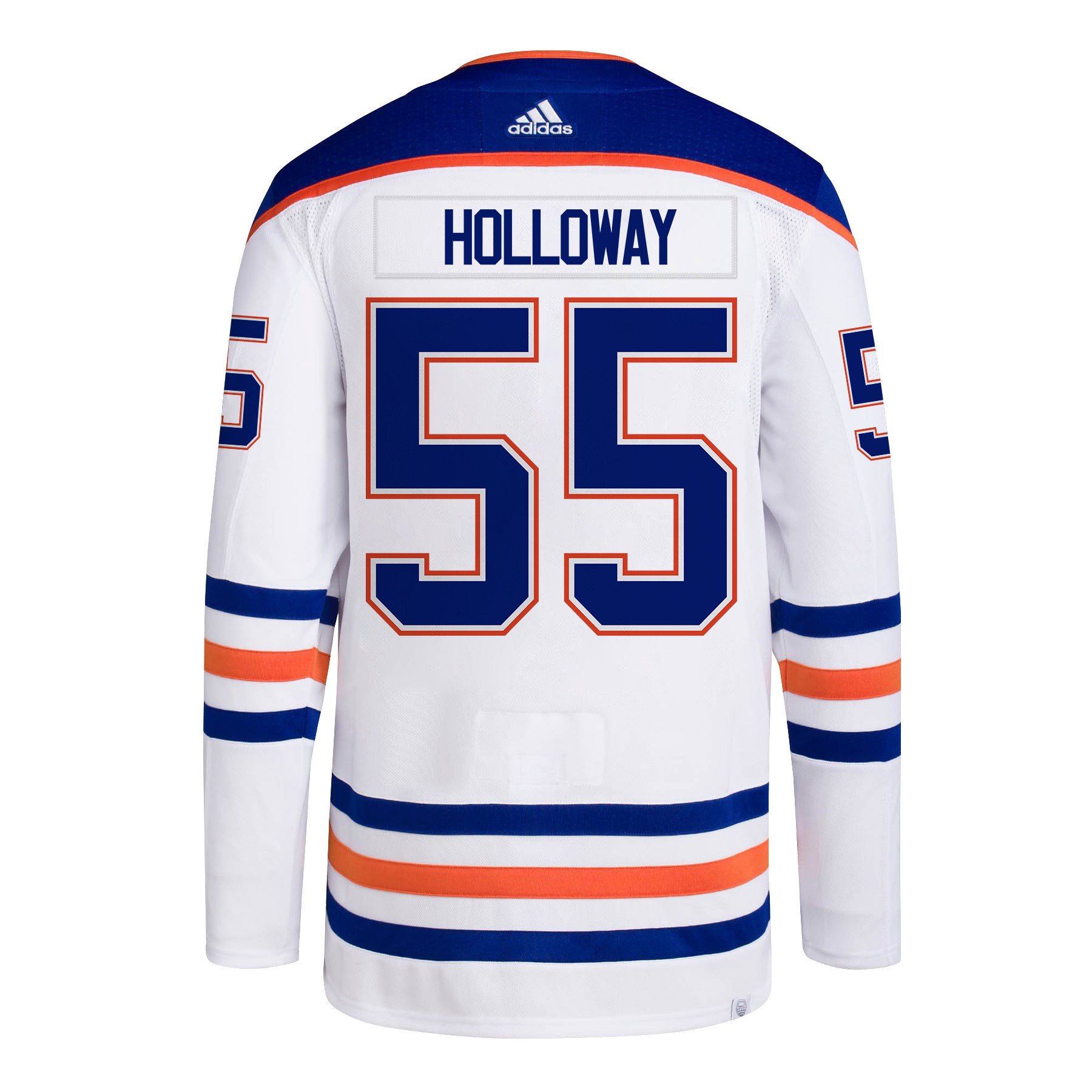 Dylan Holloway 55 Edmonton Oilers 2024 STANLEY CUP Final Away White NHL Jersey Men's