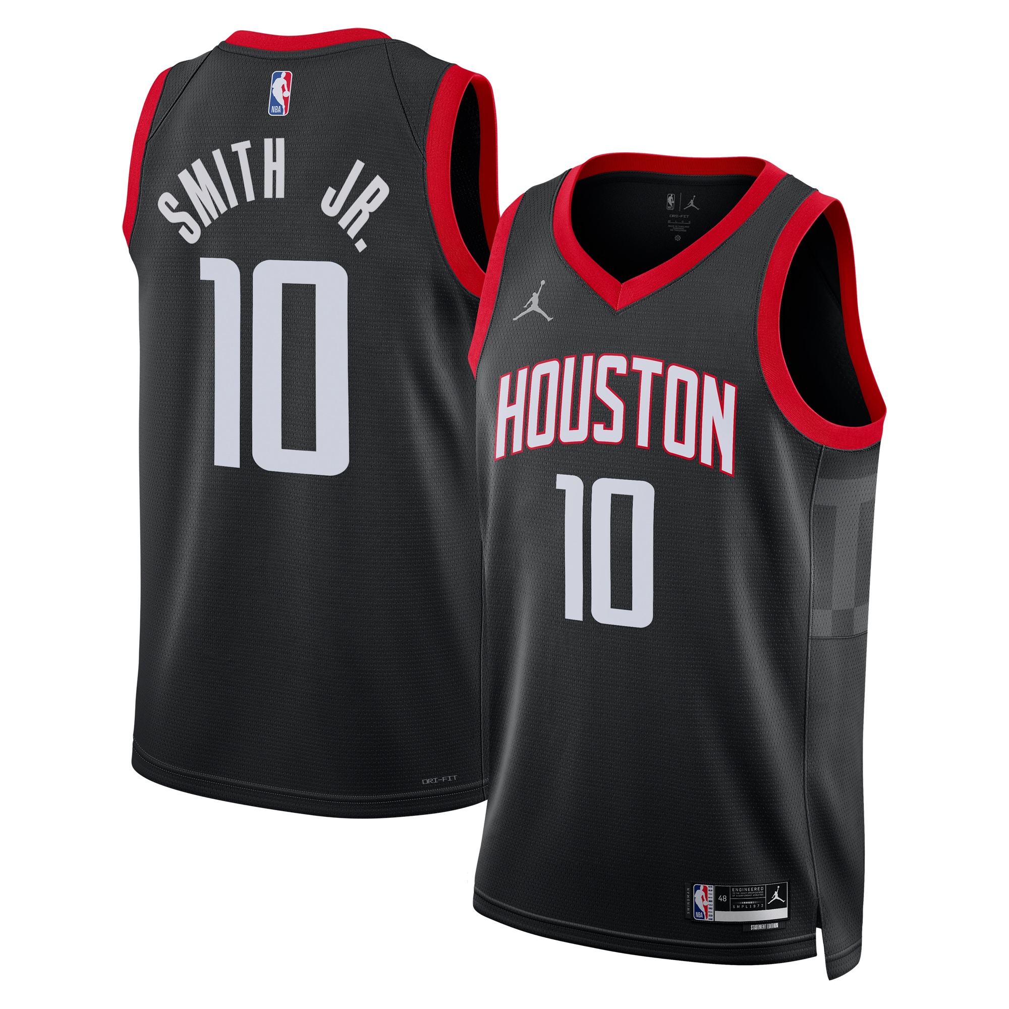 Houston Rockets Jordan Statement Edition Swingman Black Jabari Smith Jr Unisex NBA Jersey Unisex