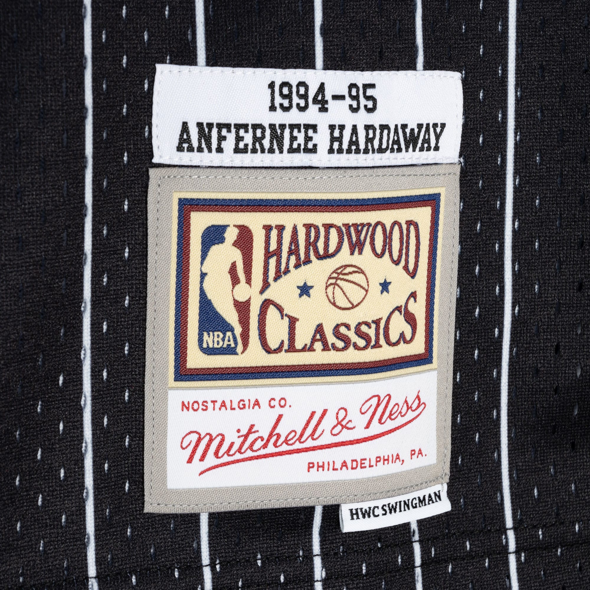 Mitchell Ness Penny Hardaway Blue/Black Orlando Magicc Hardwood Classics 1994/95 Split Swingman NBA Jersey Men's