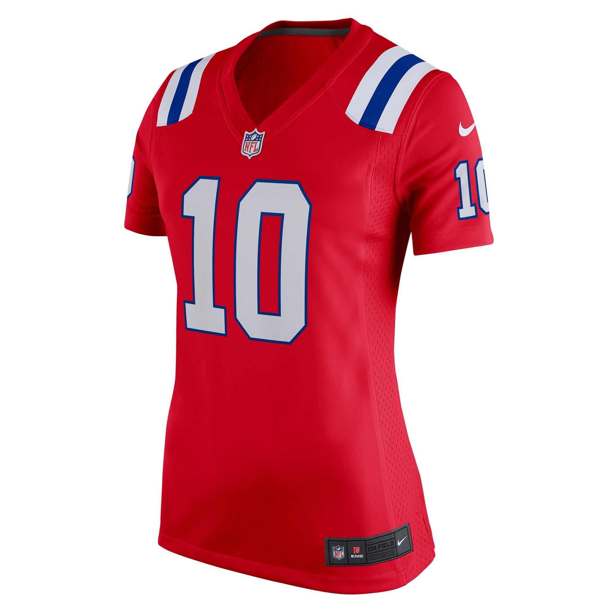 New England Patriots Mac Jones Red Game Alternate NFL Jersey Women's
