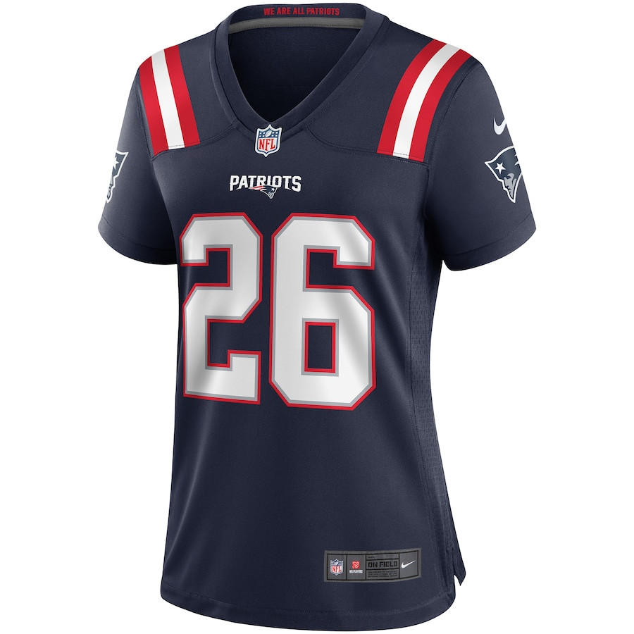 Sony Michel 26 New England Patriots Game Navy NFL Jersey Women's