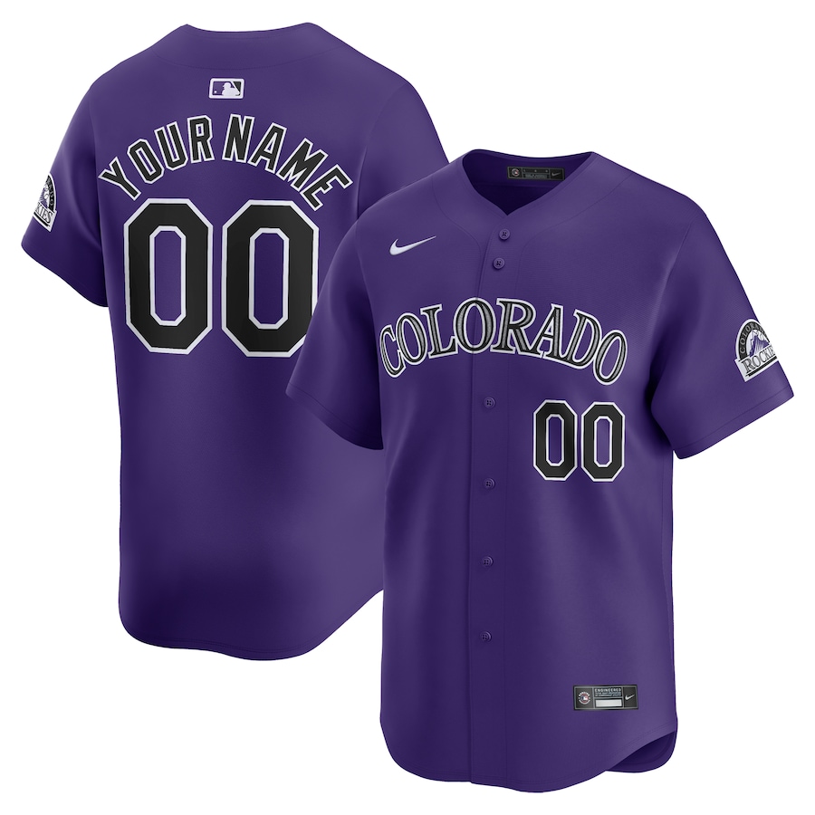 Colorado Rockies Alternate Limited Custom Jersey Purple