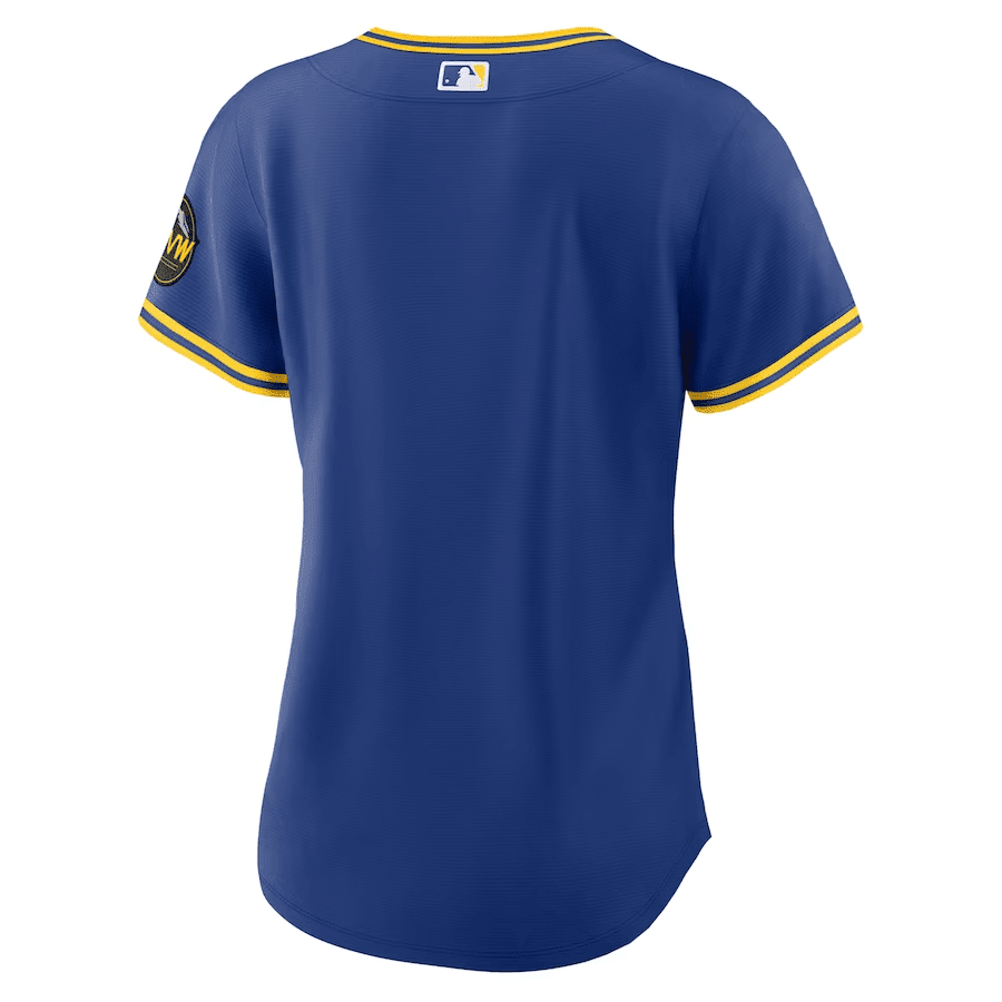 Eugenio Suarez 28 Seattle Mariners 2023 City Connect Game Royal MLB Jersey Women's