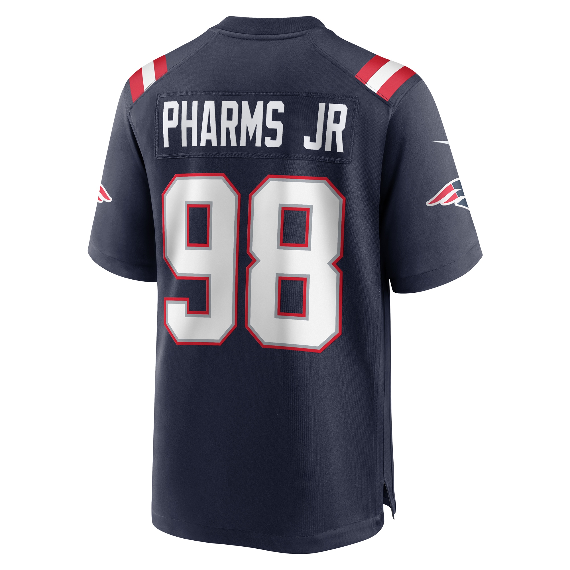 New England Patriots Jeremiah Pharms Jr. Navy Game NFL Jersey Men's
