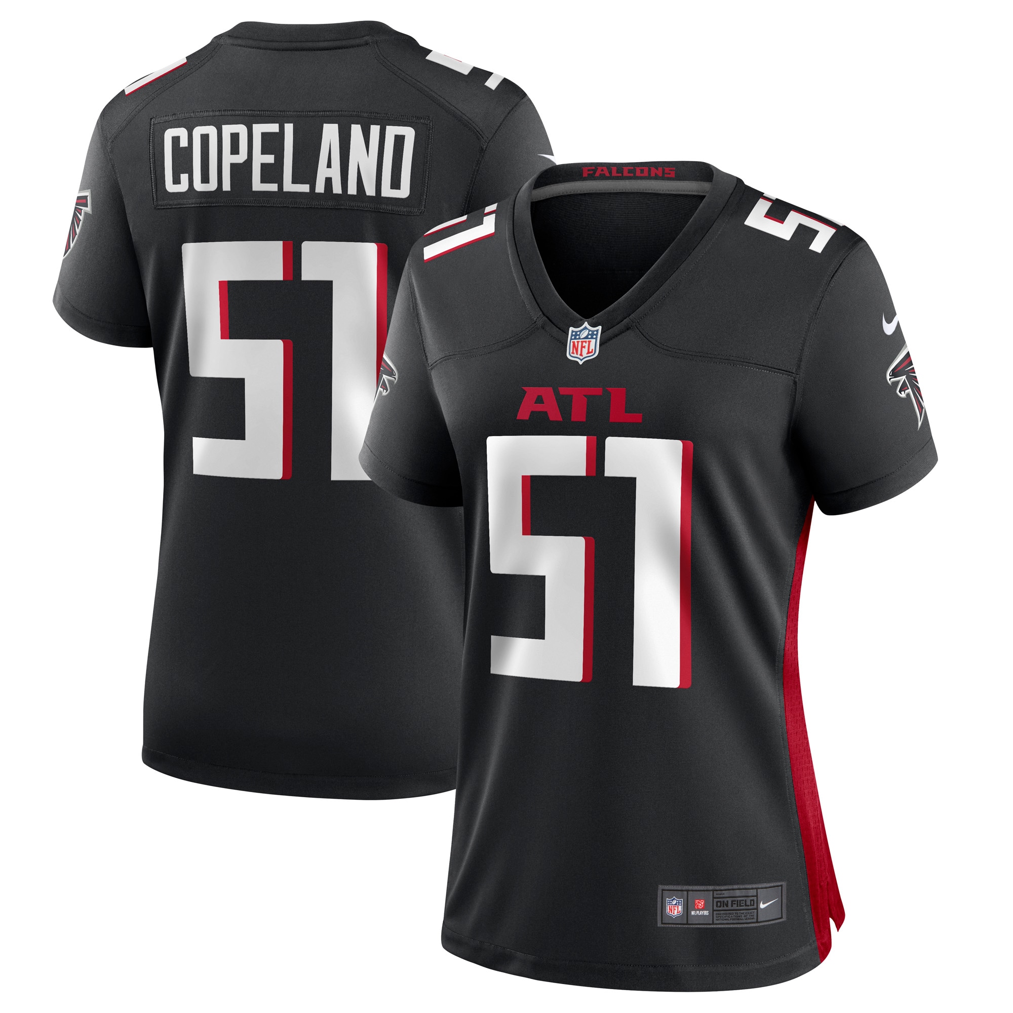 Atlanta Falcons Brandon Copeland Black Game Player NFL Jersey Women's