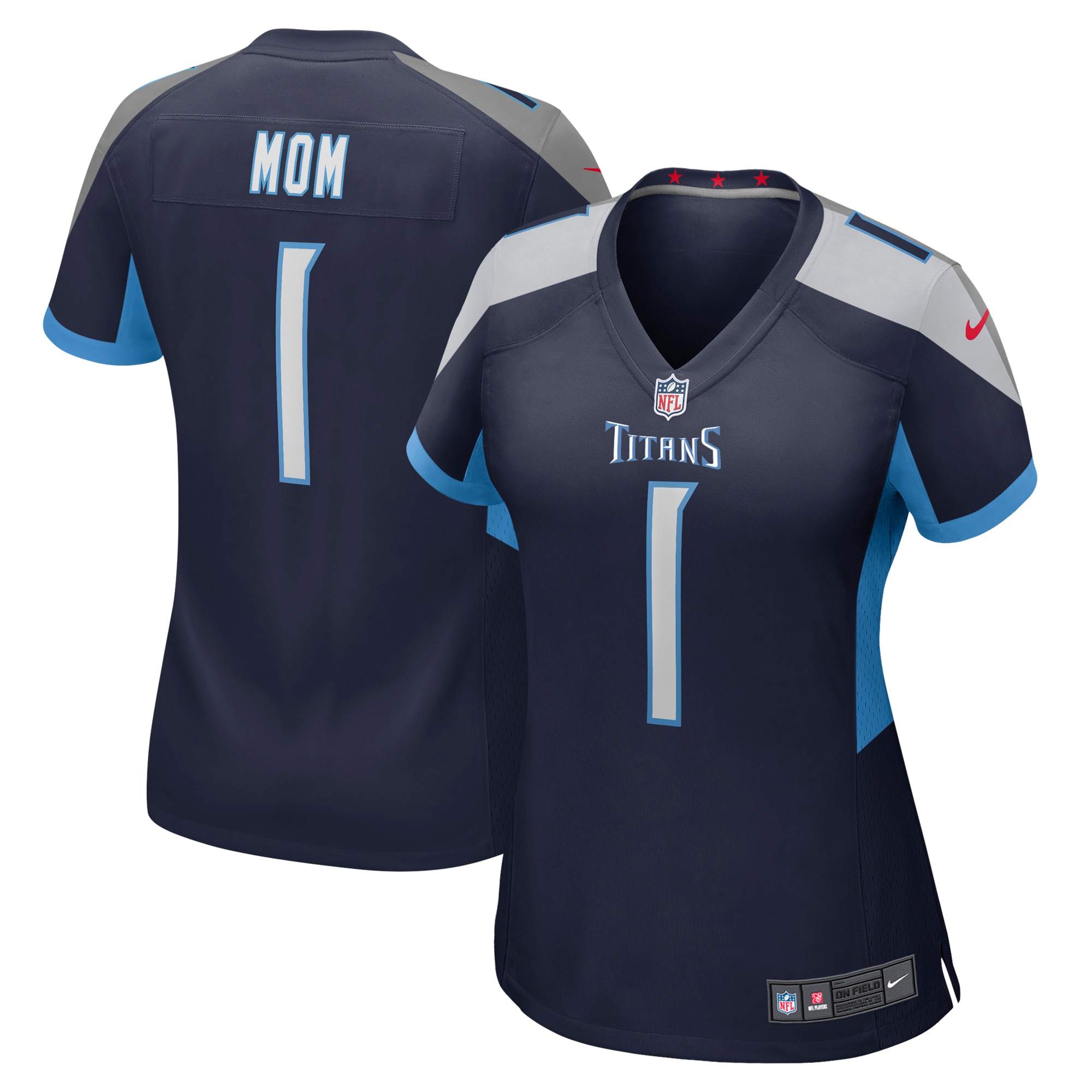 Tennessee Titans Number 1 Mom Navy Game NFL Jersey Women's