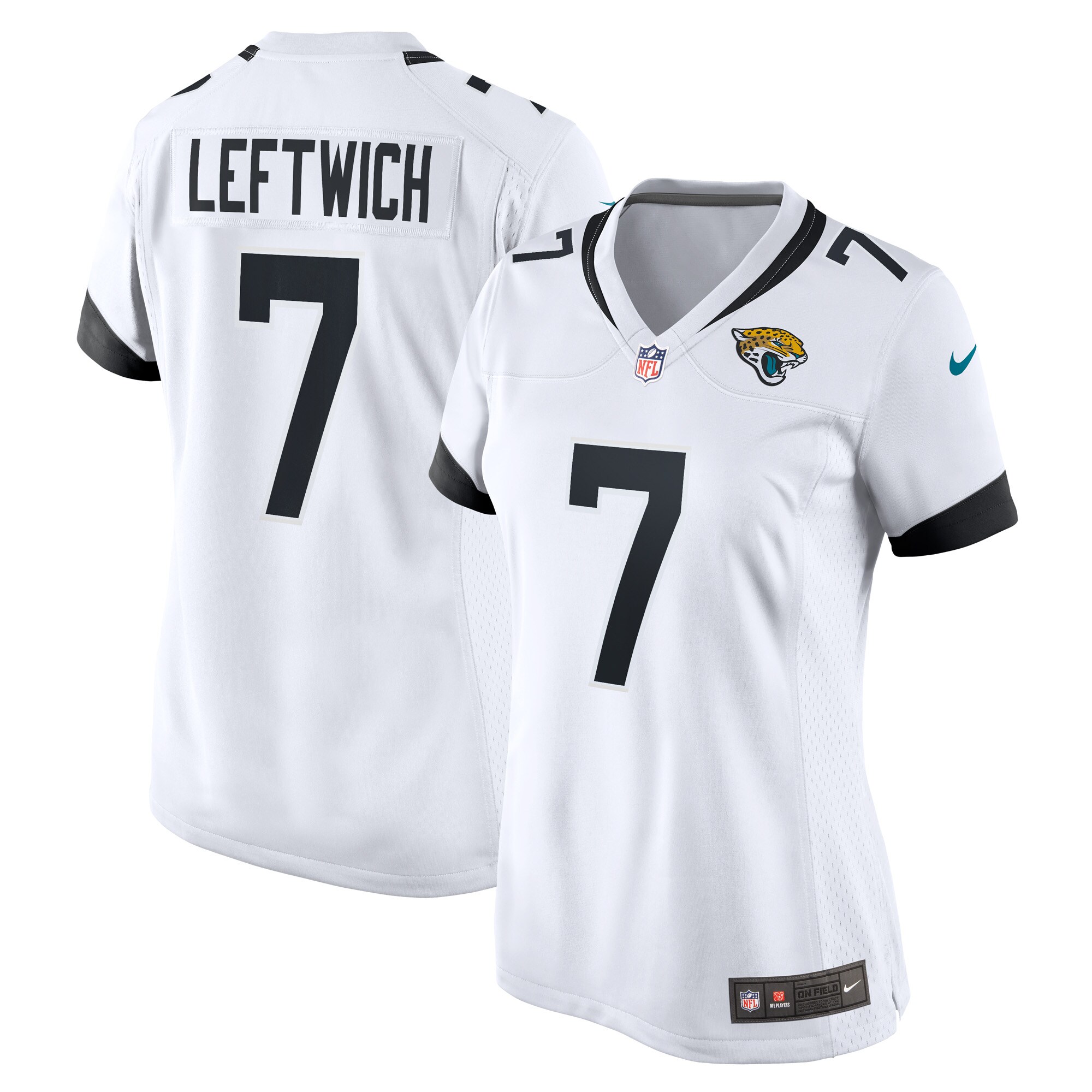 Jacksonville Jaguars Byron Leftwich White Retired Player Game NFL Jersey Women's