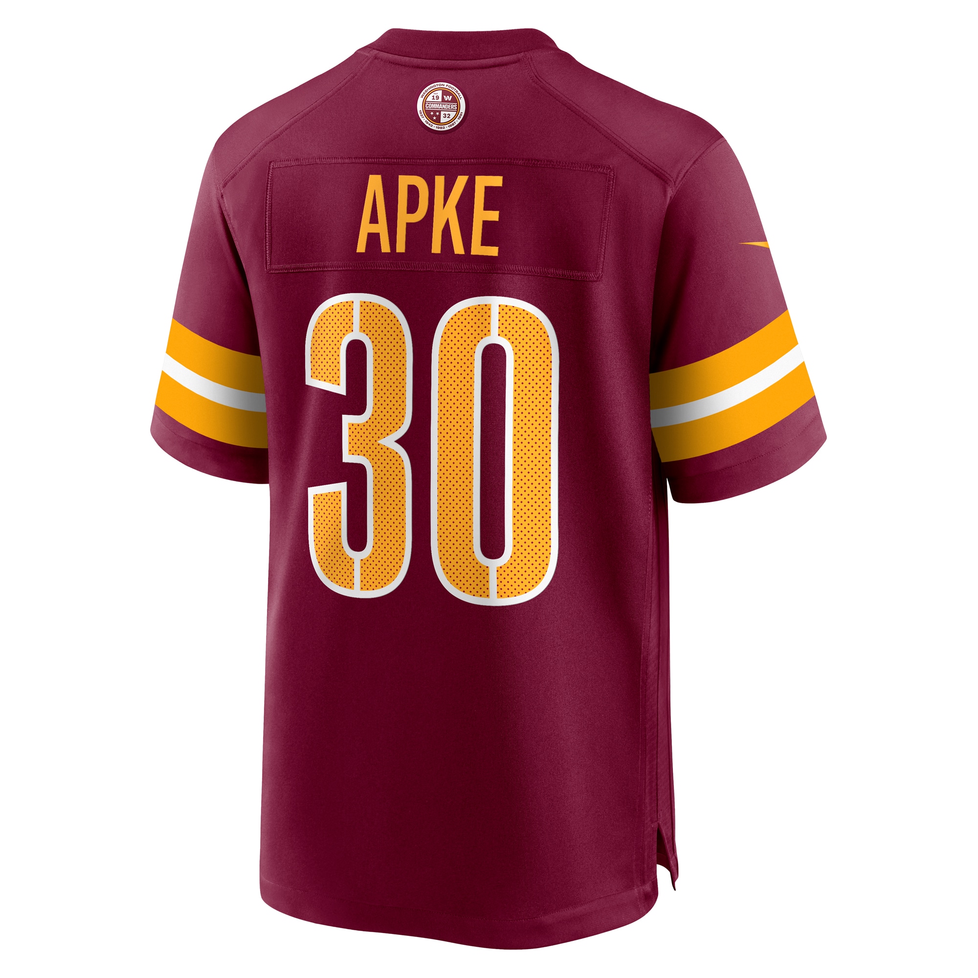 Washington Commanders Troy Apke Burgundy Game NFL Jersey Men's