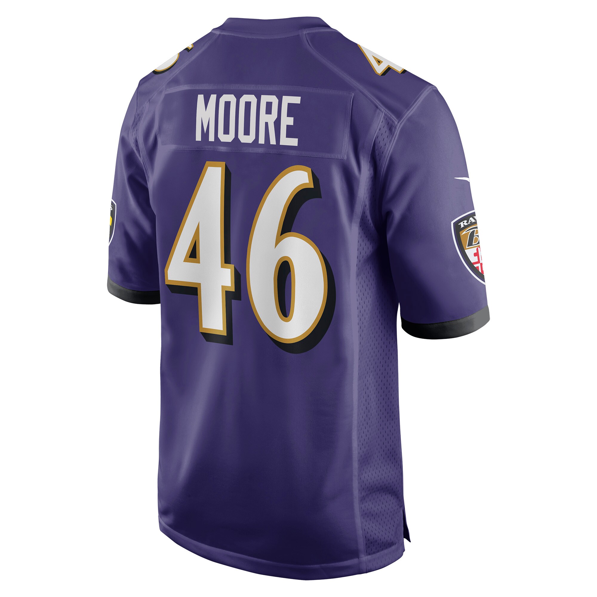 Baltimore Ravens Nick Moore Purple Game NFL Jersey Men's