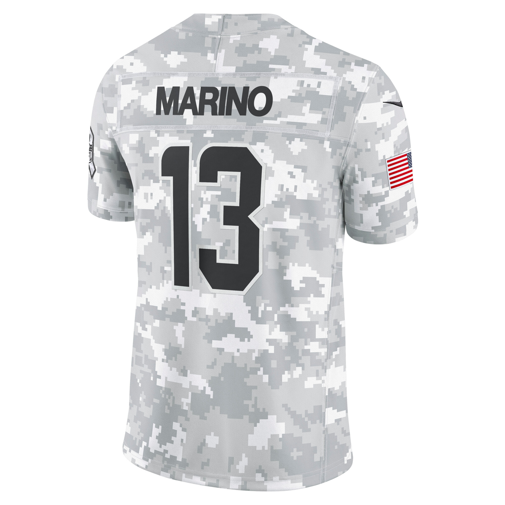 Miami Dolphins Dan Marino Arctic Camo 2024 Salute to Service Retired Player Limited NFL Jersey Men's
