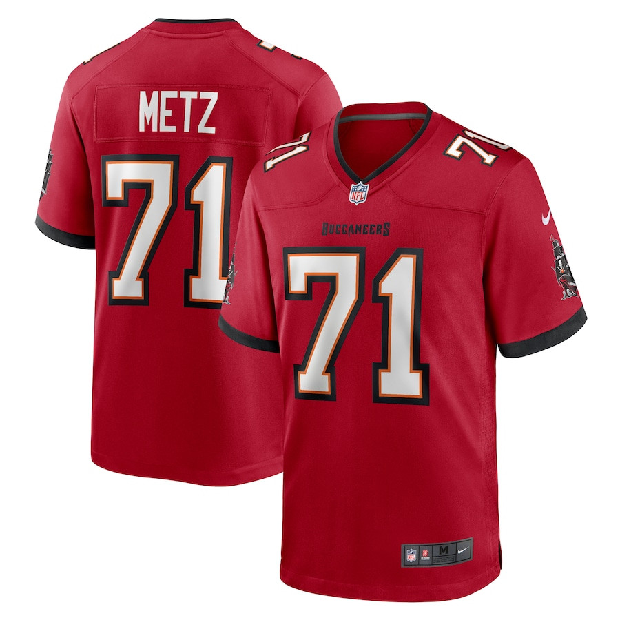 Lorenz Metz 71 Tampa Bay Buccaneers Game Red NFL Jersey Men's
