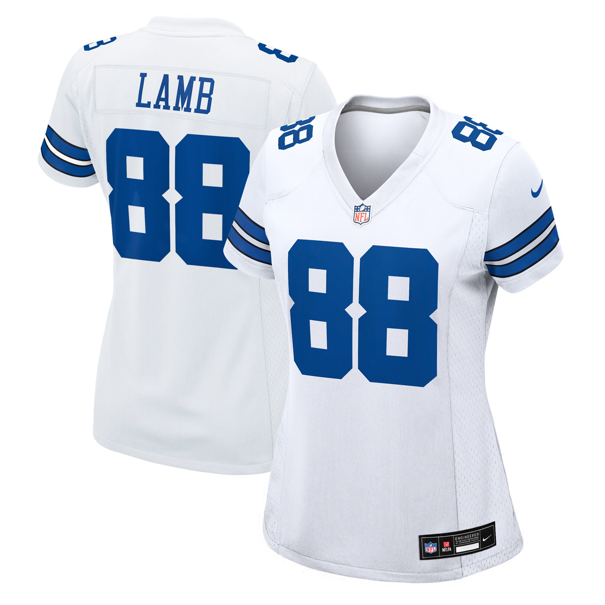 Dallas Cowboys CeeDee Lamb White Game NFL Jersey Women's