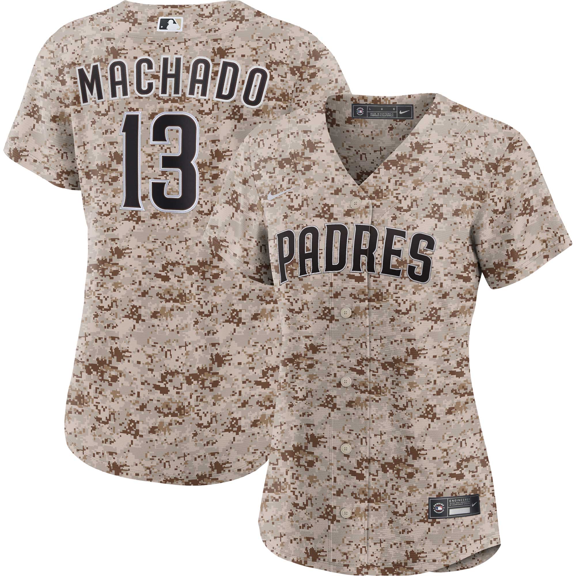 San Diego Padres Manny Machado Camo USMC Alternate Player MLB Jersey Women's