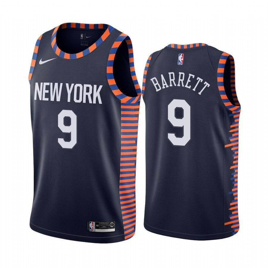 New York Knicks Rj Barrett 9 City NBA Jersey Men's