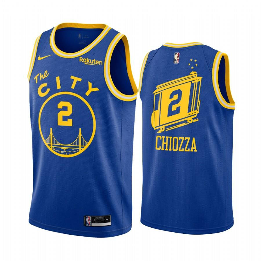 Chris Chiozza Golden State Warriors Hardwood Classics Royal 2 NBA Jersey Men's