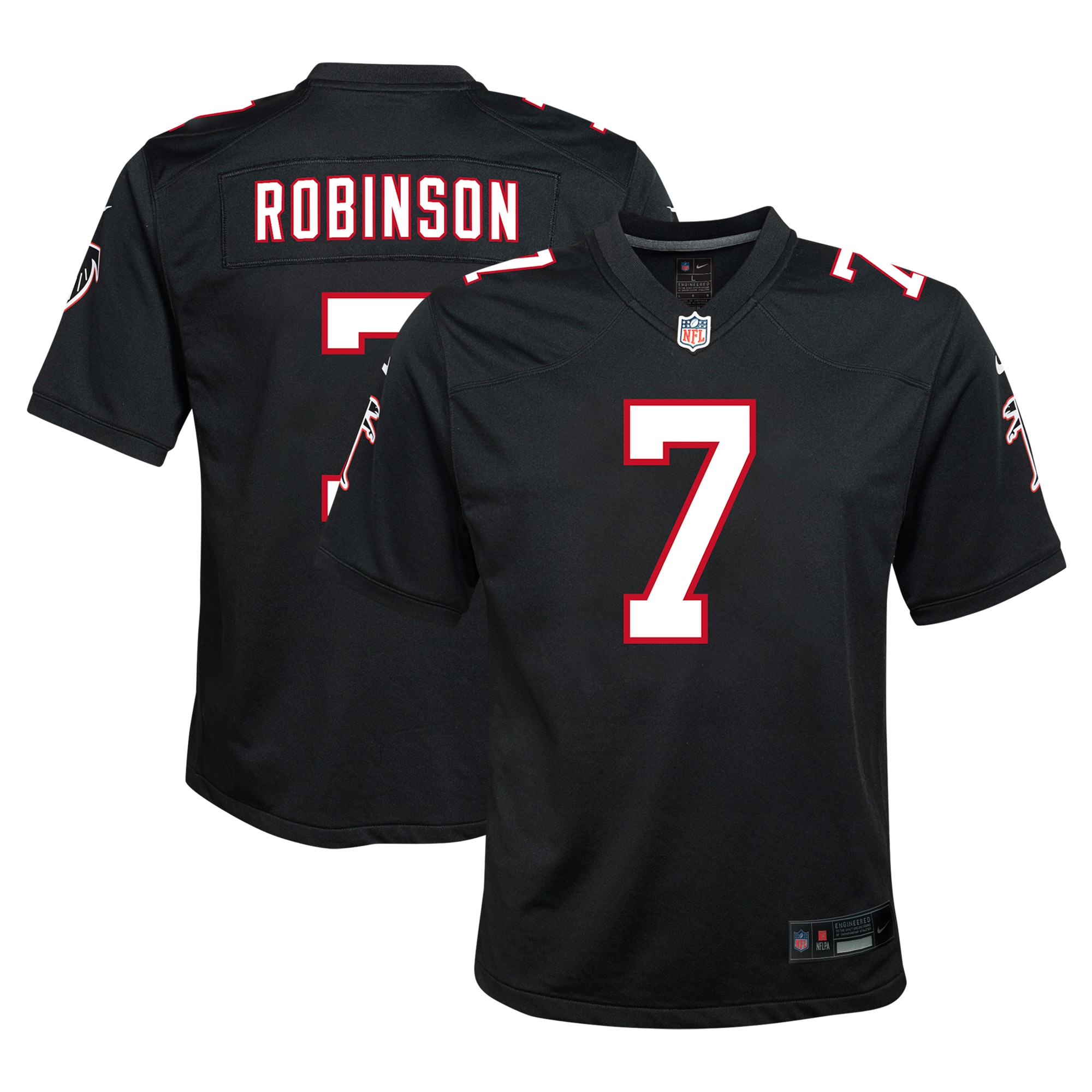 Atlanta Falcons Bijan Robinson Black Alternate Player Game NFL Jersey Youth