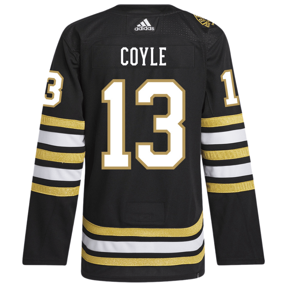 Charlie Coyle 13 Boston Bruins 100th Anniversary Primegreen Home Black NHL Jersey Men's