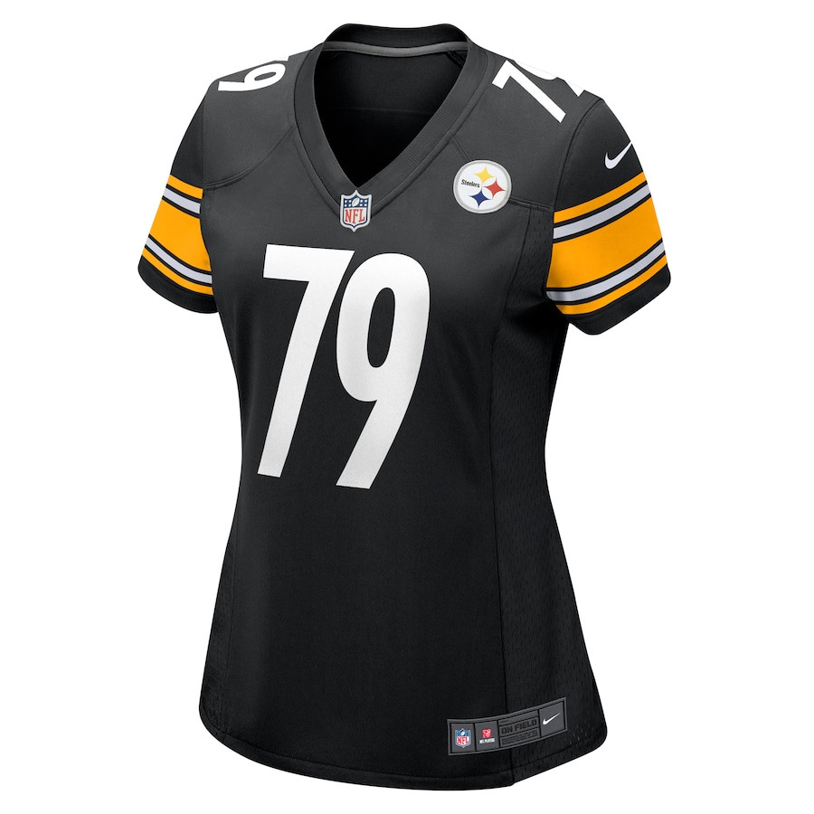 Renell Wren 79 Pittsburgh Steelers Game Black NFL Jersey Women's