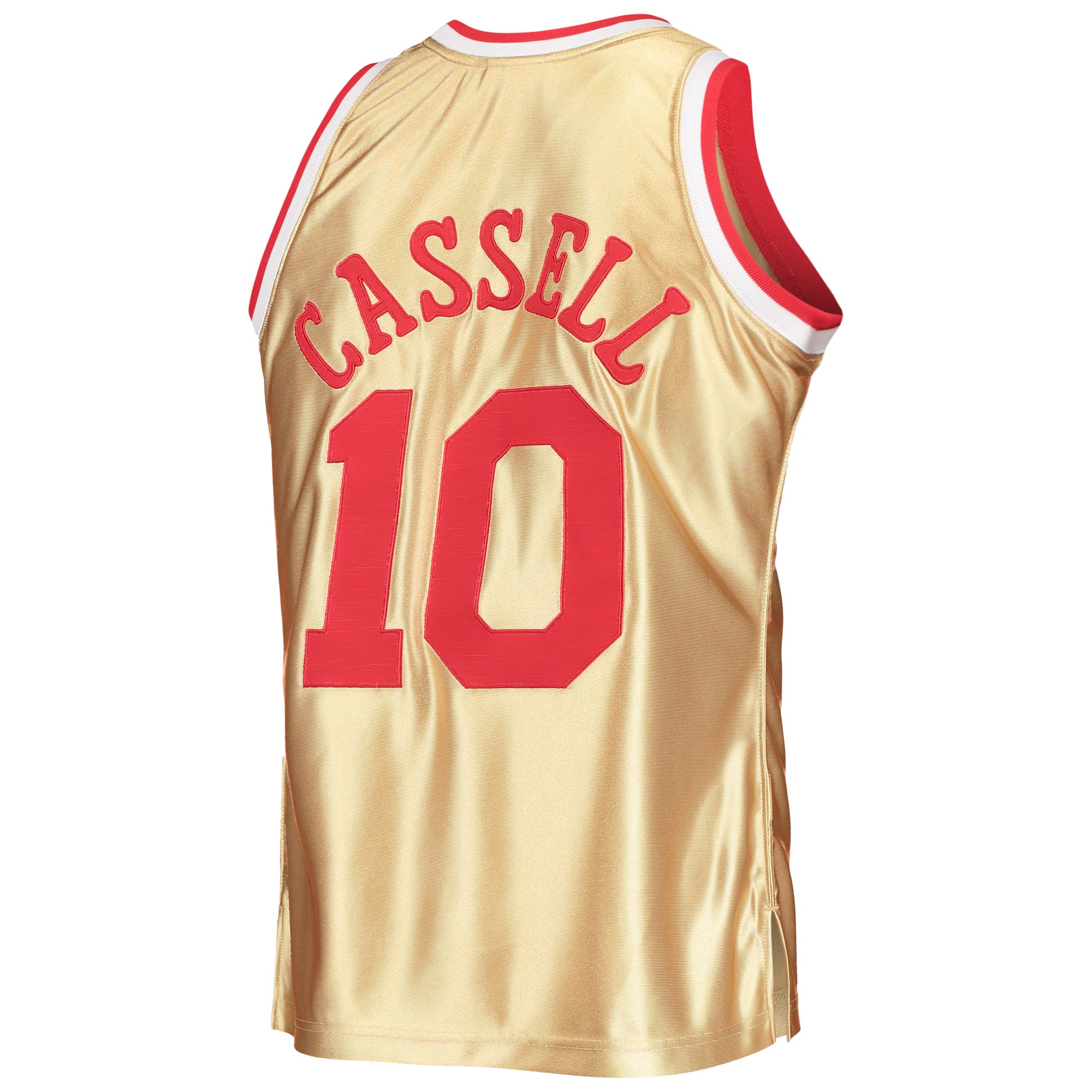 Mitchell Ness Sam Cassell Gold Houston Rockets 75th Anniversary 1993/94 Hardwood Classics Swingman NBA Jersey Men's