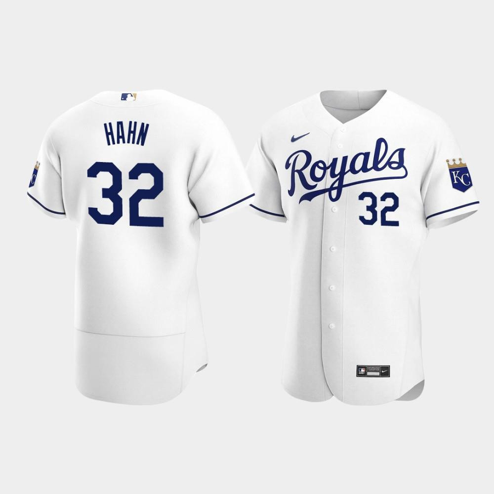 Jesse Hahn 32 Kansas City Royals White Home MLB Jersey Men's