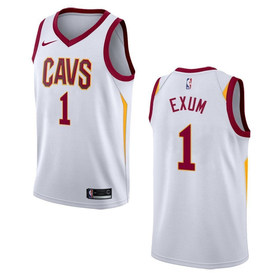 Cleveland Cavaliers 1 Dante Exum Association Swingman White NBA Jersey Men's