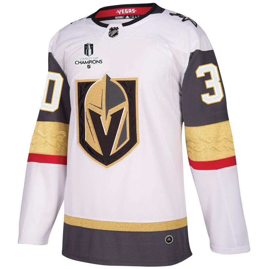Jiri Patera 30 Vegas Golden Knights Stanley Cup 2023 Champions Patch Away Breakaway White NHL Jersey Men's
