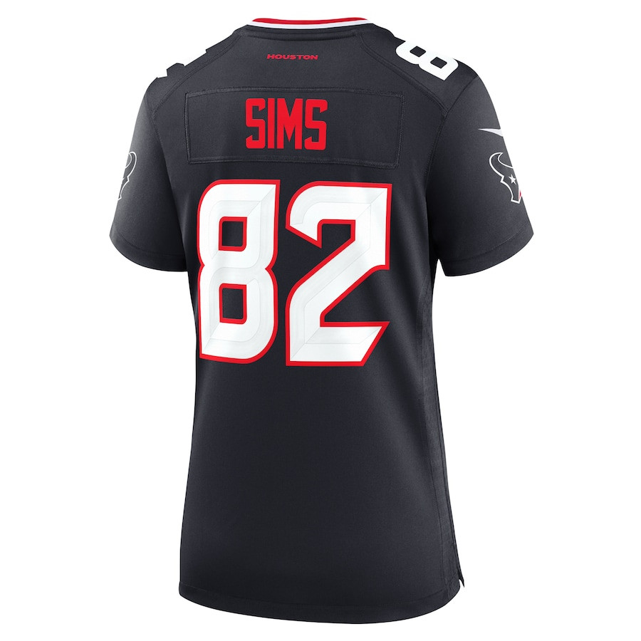 Steven Sims 82 Houston Texans Team Game Navy NFL Jersey Women's